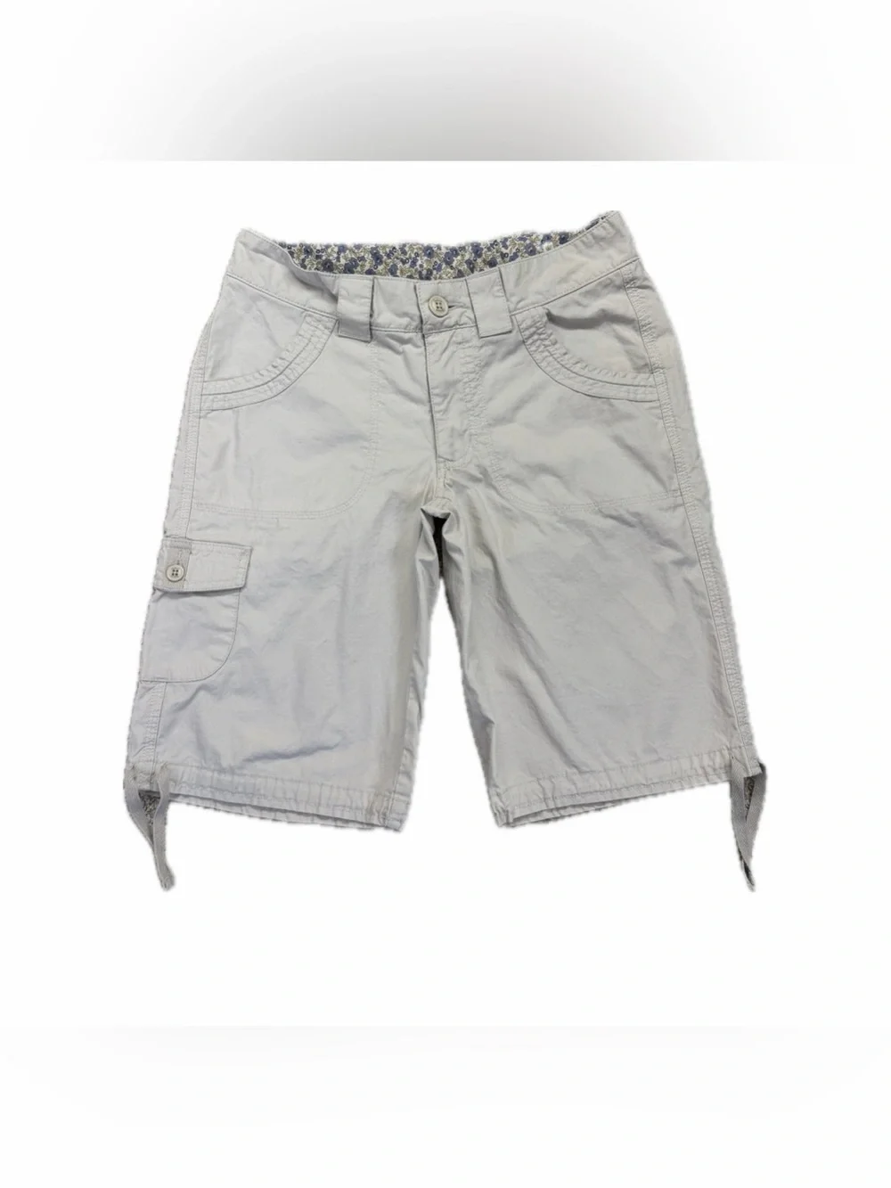 Carhartt Shorts Women’s Cream Cargo Bermuda Chino Shorts Size 6 Outdoor Hike